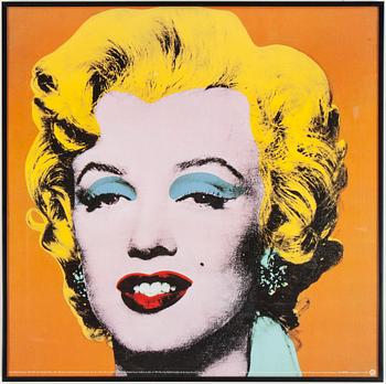 ANDY WARHOL, after, posters, 2, "Shot Orange/pink Marilyn". The Andy Warhol Foundation, 1995.