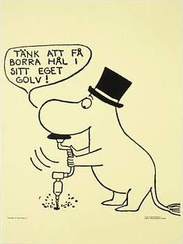 PLANSCHER, 6 st, Tove Jansson, Bulls Presstjänst, Stockholm, 1960-tal.