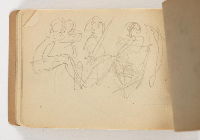 Lotte Laserstein, 10 små skissblock med teckningar.