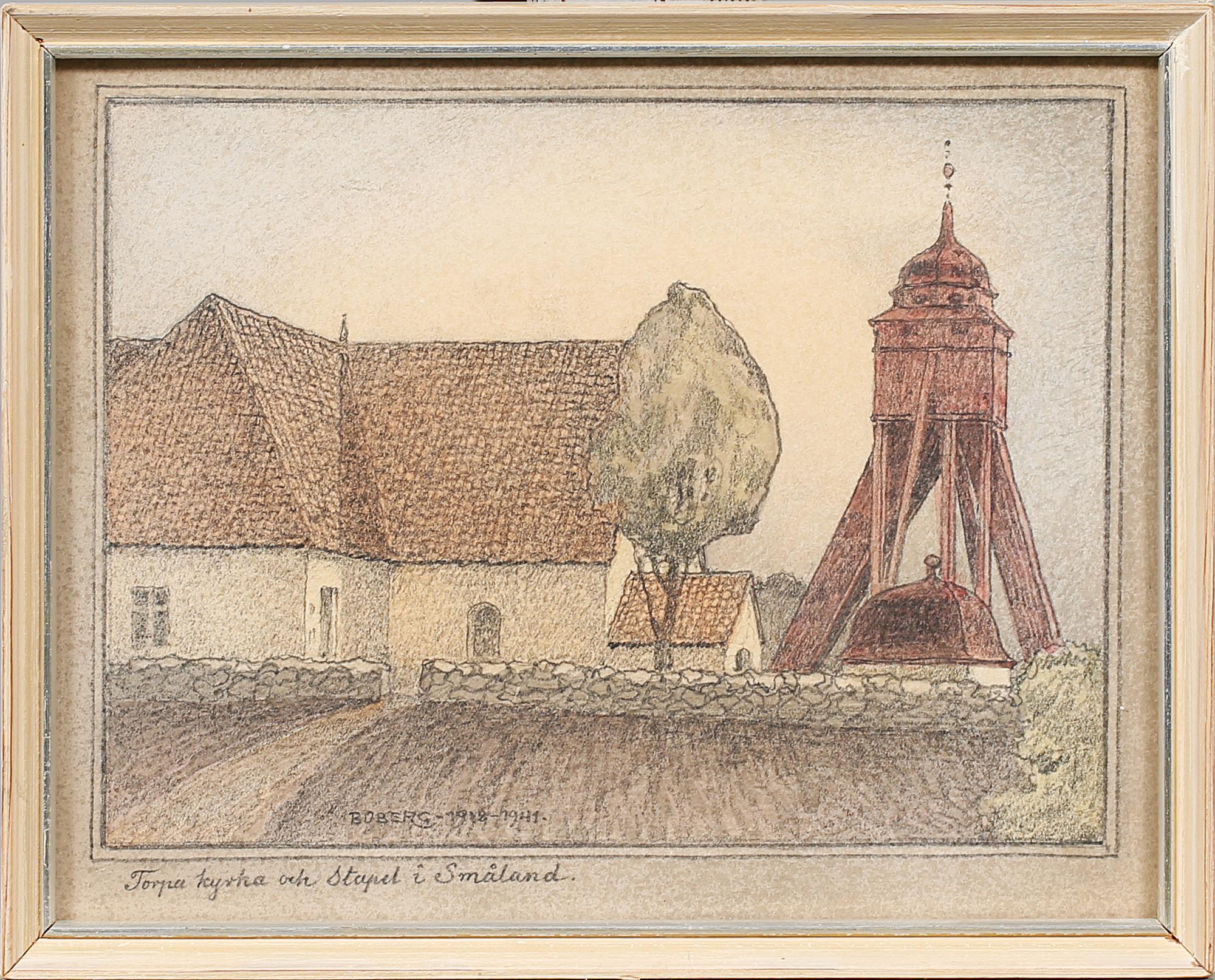 FERDINAND BOBERG, 4 st, teckningar, signerade och daterade 1915-41.
