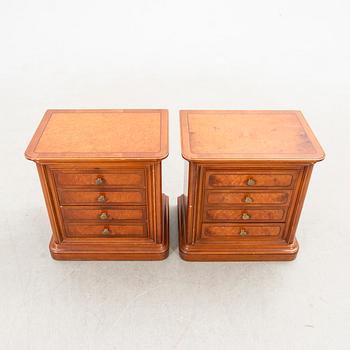 Nightstands, a pair, later part of the 20th century.