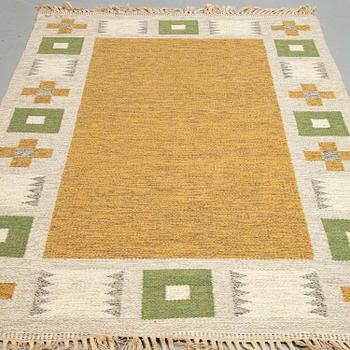 Matta, rölakan, ca 199-202,5 x 135,5-136 cm, signerad BA?.