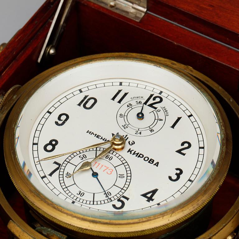 SKEPPSKRONOMETER, Kirov, 1st Moscow Watch Factory, Sovjetryssland, 1950/60-tal.