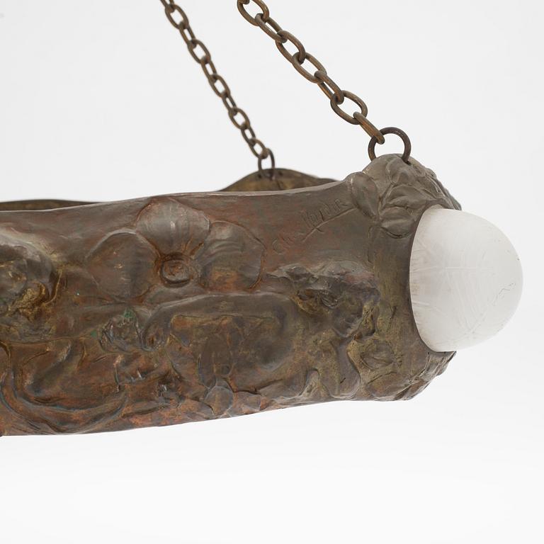 Alice Nordin, a Jugend ceiling lamp, early 20th century.