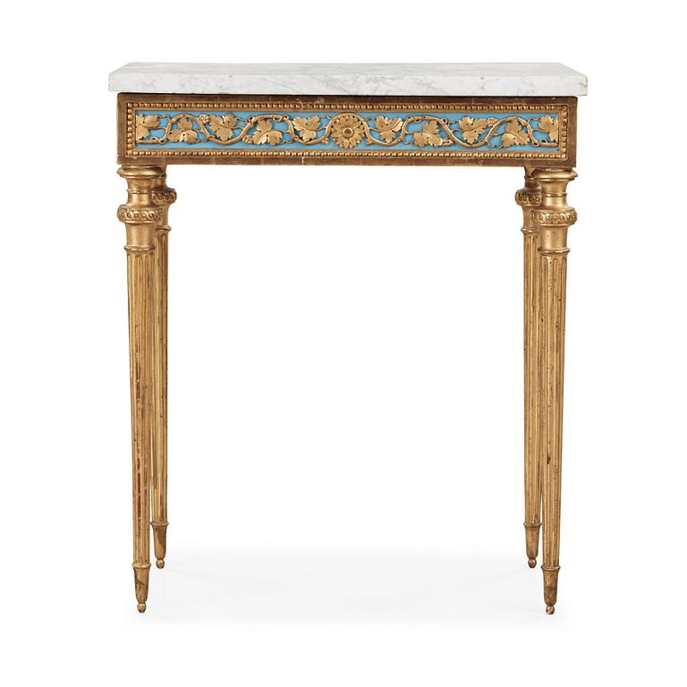 KONSOLBORD. Gustavianskt stockholmsarbete i Pehr Ljungs art, 1700-talets slut.