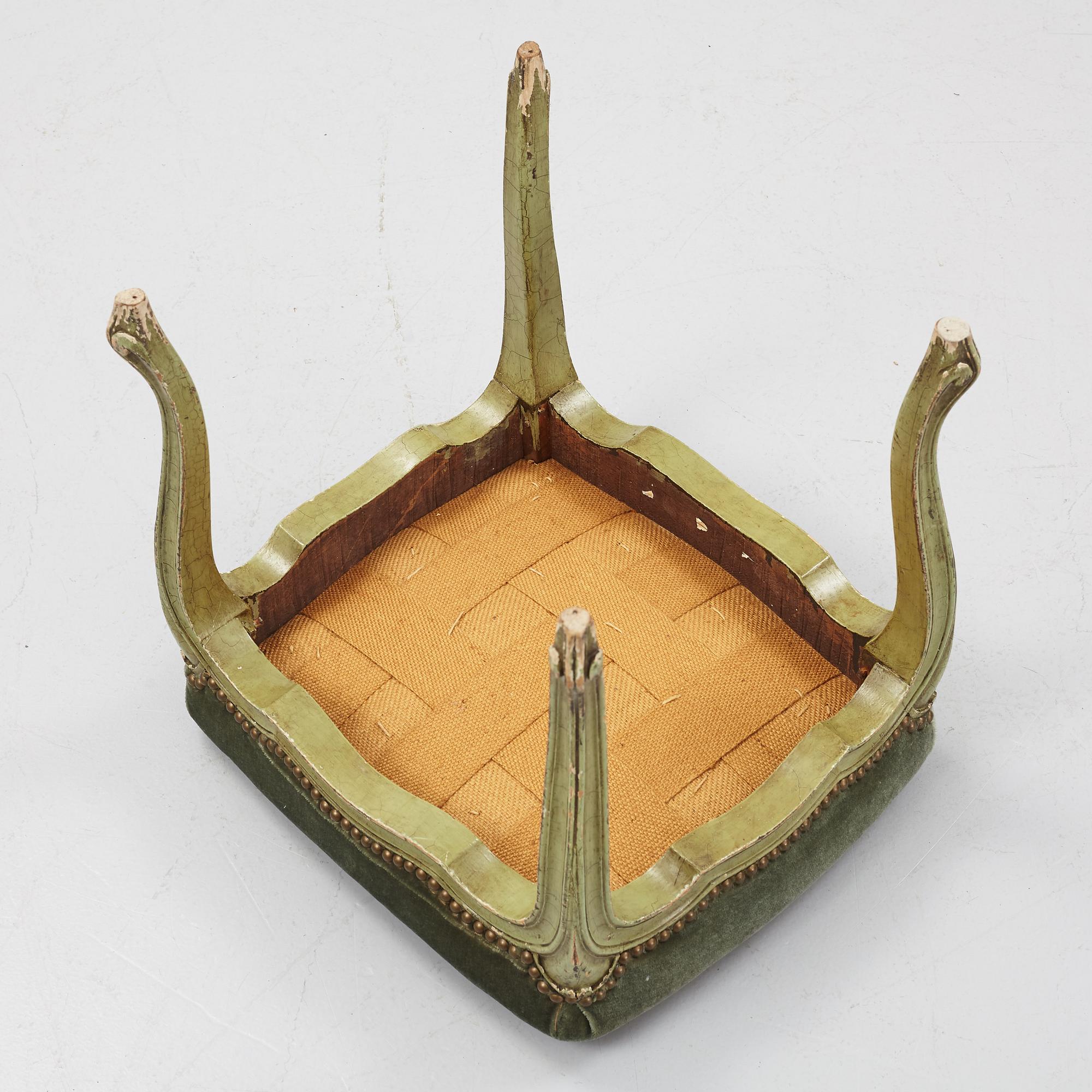 A Rococo style stool, 19th Century.