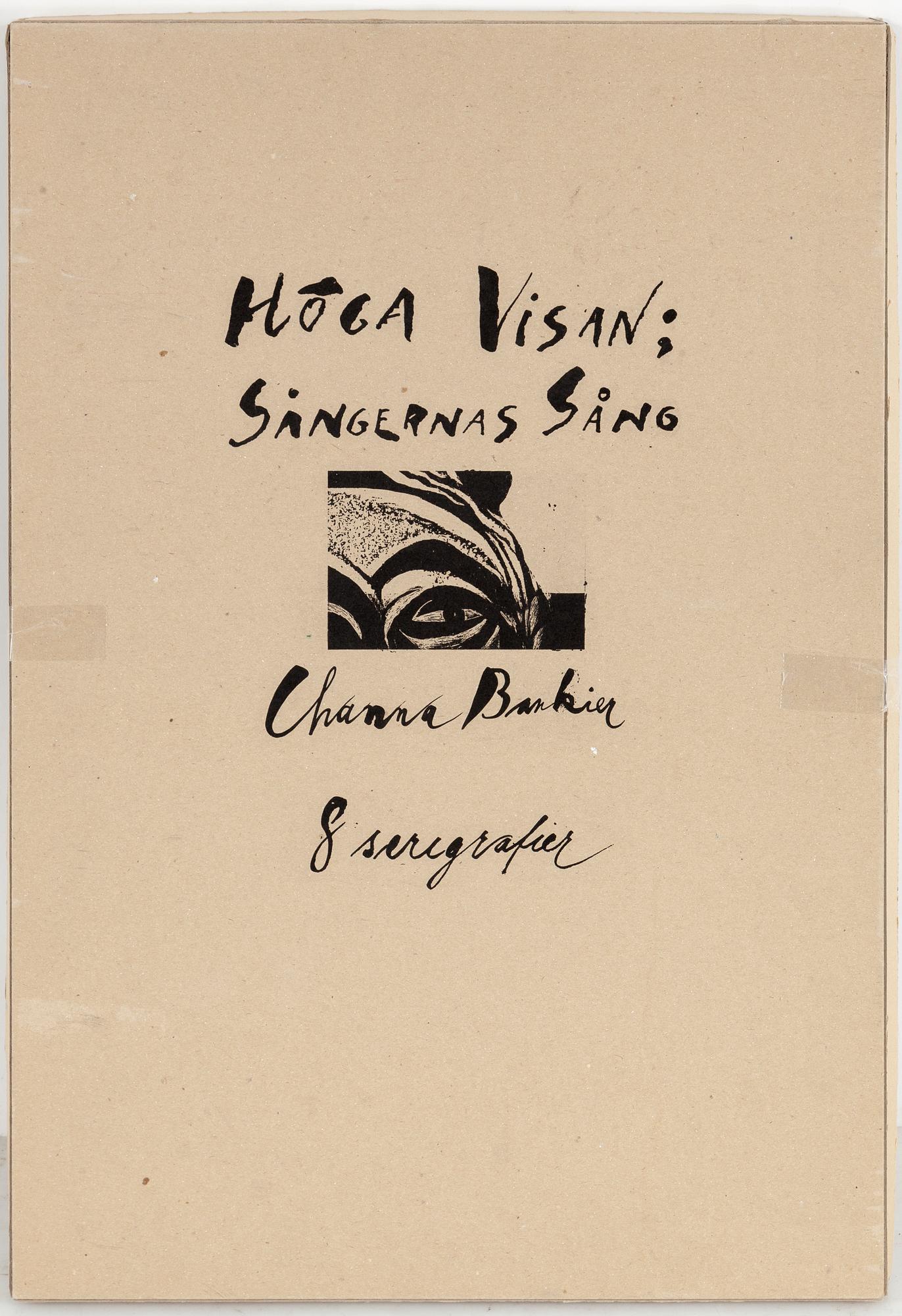 CHANNA BANKIER, mapp med 8 färgserigrafier, signerade och numrerade EA 7/25 .