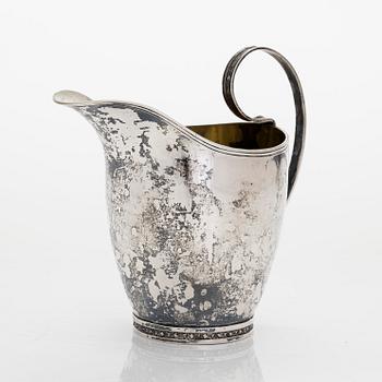 A 19th-century silver cream jug, maker's mark of Erik Sandström, Tornio, Finland 1833.