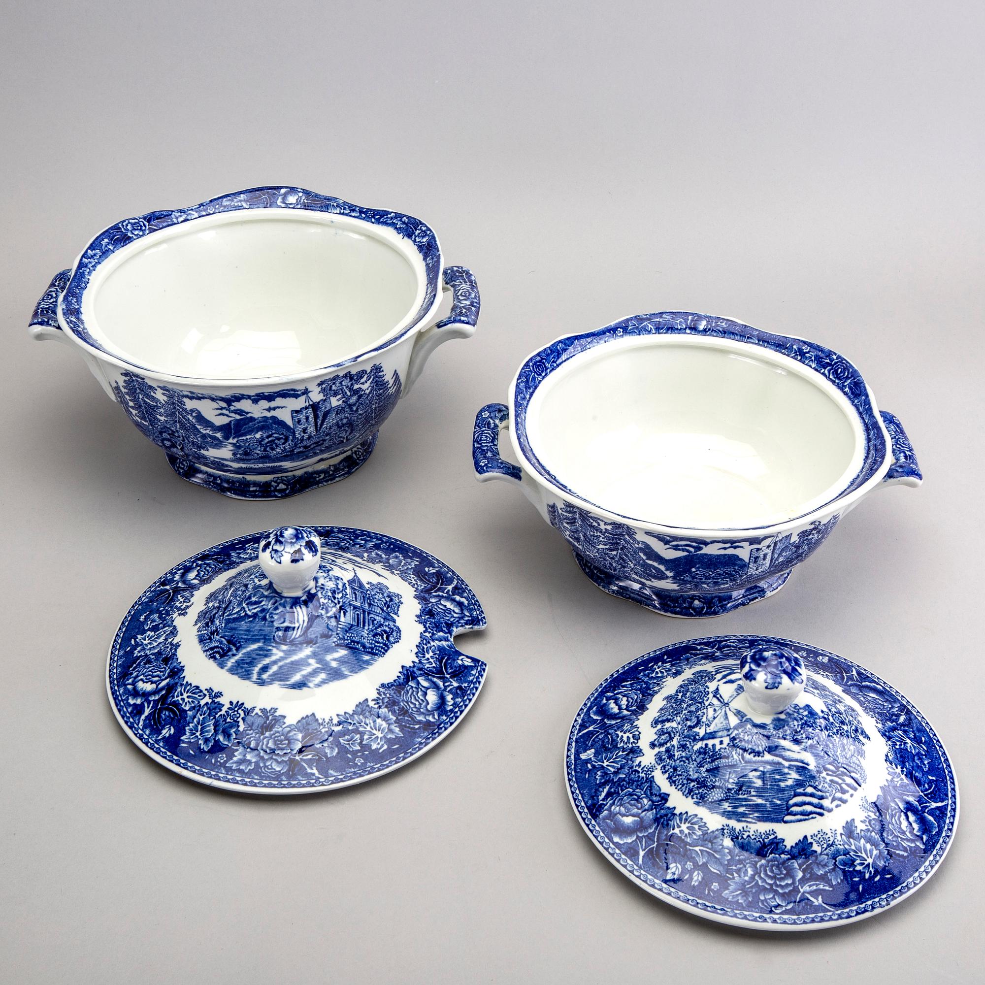 Reinhard Richter, servis, 58  delar, "Masema", Arabia flintgods Finland 1941-64.