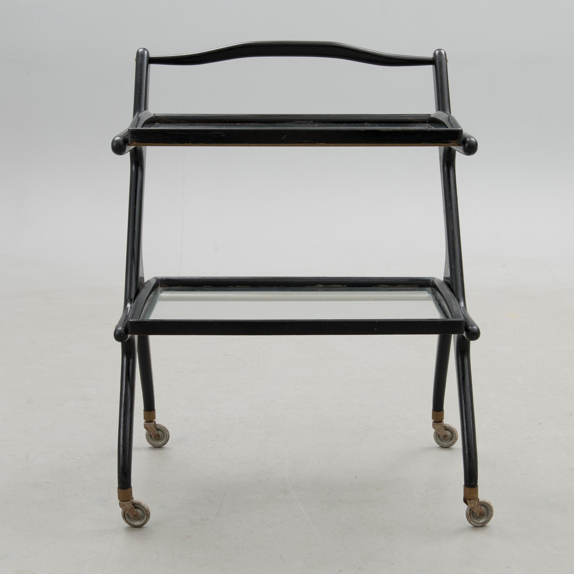 A serving trolley, 'Milano', Keravan puusepäntehdas, Stockmann, Finland. 1950s-1960s.