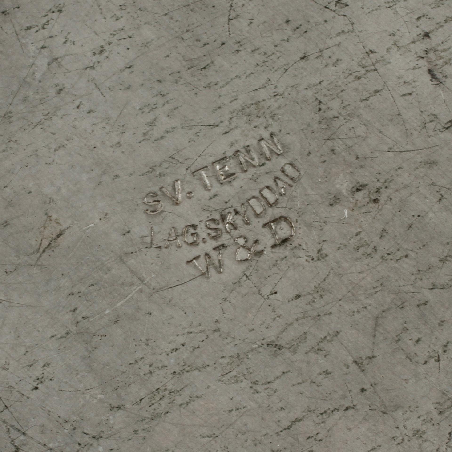 MANSCHETTKNAPPSASK, tenn, Widerholm & Dahlberg, Eskilstuna, 1900-tal.