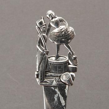 CUTLERY, 33 pcs, silver, H C Andersen motifs, Denmark mid 20th century, 631g.