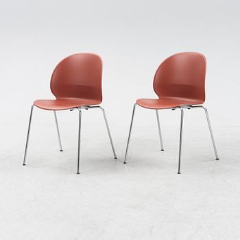 Nendo, a set of six model 'N02-10 Recycle chairs, Fritz Hansen, Denmark, 2020.