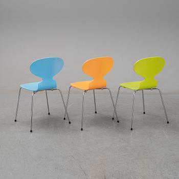 Arne Jacobsen, stolar 6 st "Myran", Fritz Hansen, 1995.