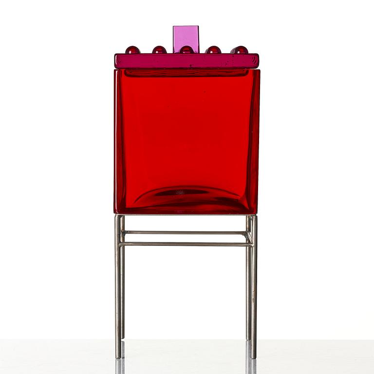 Markku Salo, a unique, 'Kampong' sculpture signed Markku Salo Nuutajärvi Notsjö 1996.