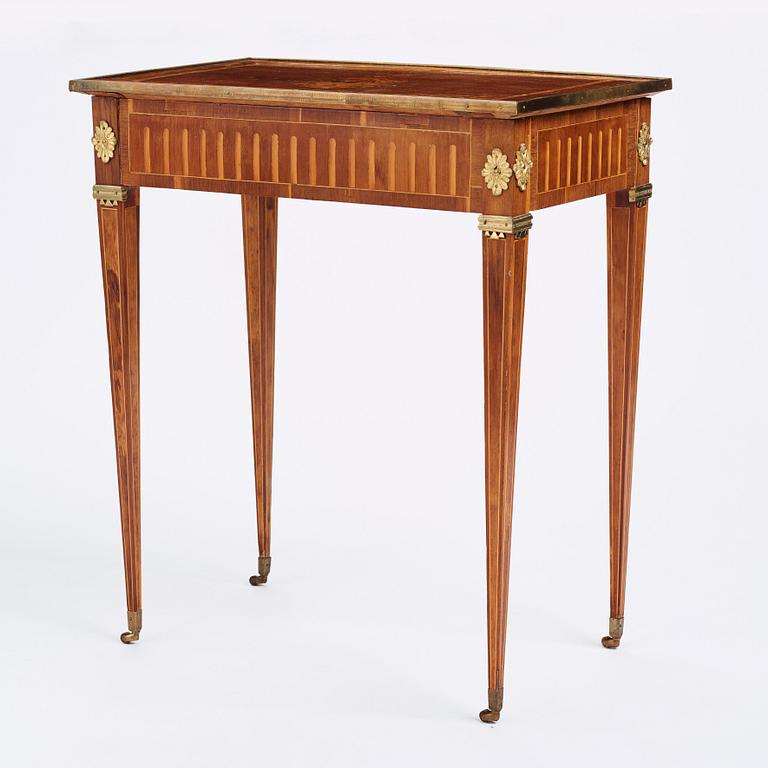 A Gustavian marquetry table by A. Lundelius (master in Stockholm 1778-1823).