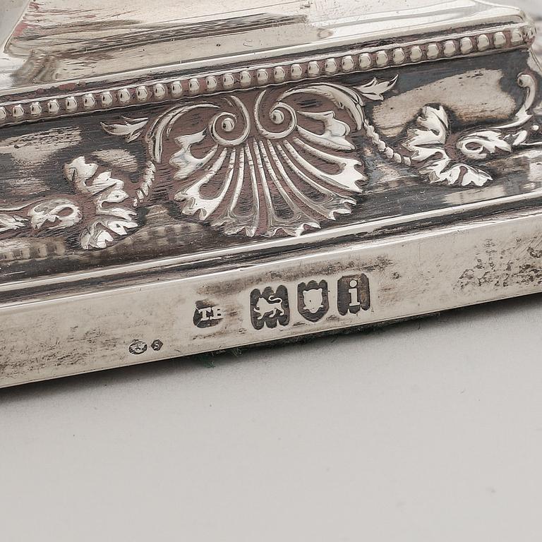 Ljusstakar, ett par, silver, edwardianska, London, 1904. Troligen Thomas Bradbury & Sons (Turner Bradbury).