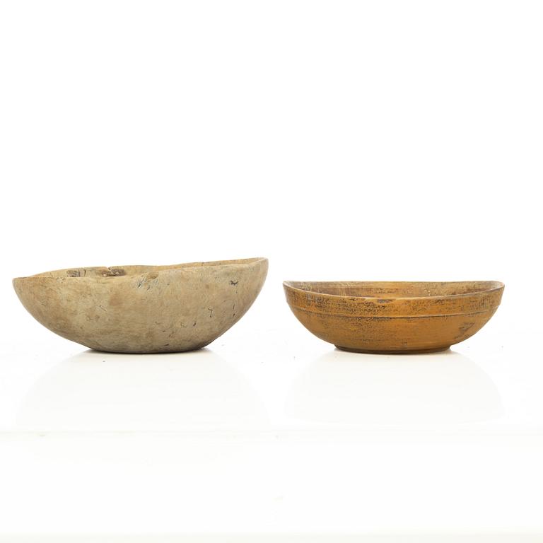Bowls, 5 pcs, folk art, 19th century.