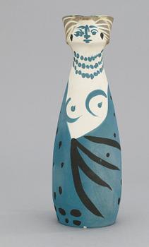 A Pablo Picasso "Femme" faience jug, Madoura, France 1955.