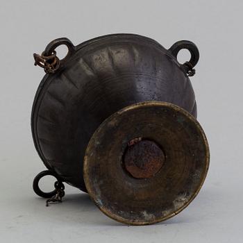 A BRONZE CENSER, probably northern european, late medieval.