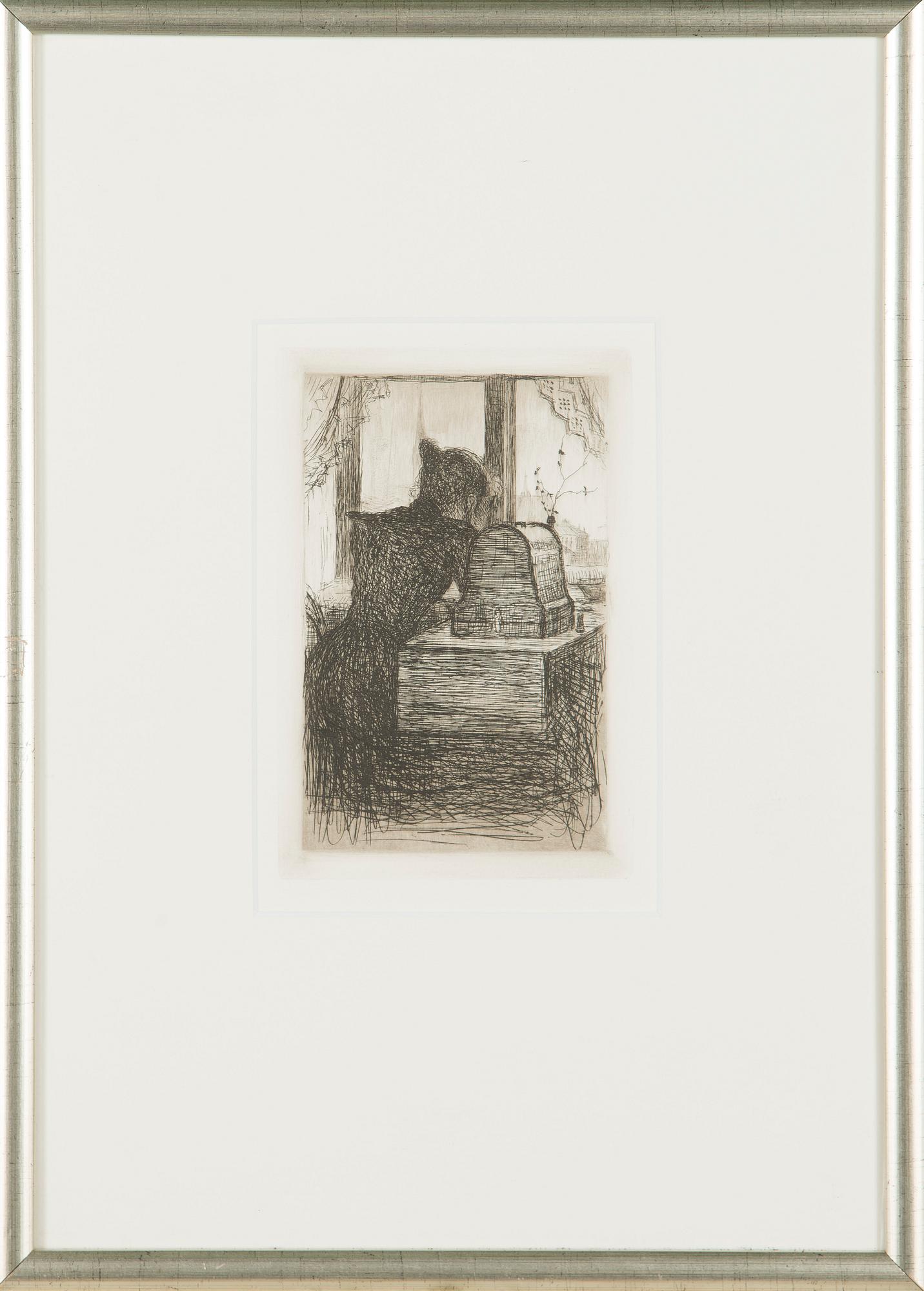 Hugo Simberg, Vid Symaskinen.