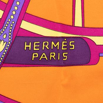 Hermès, a 'Balade en Berline' twill silk scarf.