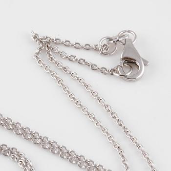 COLLIER, 18K vitguld med dropp- och briljantslipade diamanter ca 0.40 ct. Vikt 3,1 gram.