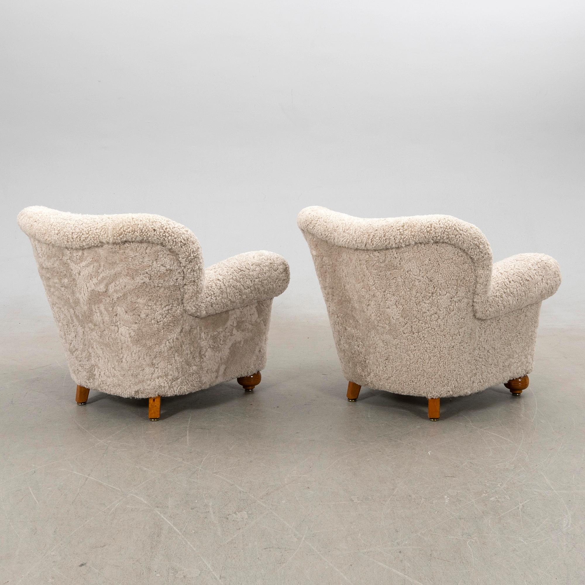 Armchairs, a pair, Swedish Modern, 1940s.