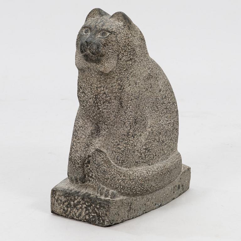 VILJO SAVIKURKI, sculpture, black granite, signed and dated -75.