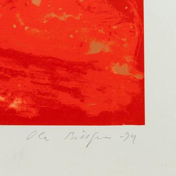 OLA BILLGREN, färglitografi. Signerad och daterad -94. Numrerad 248/250.