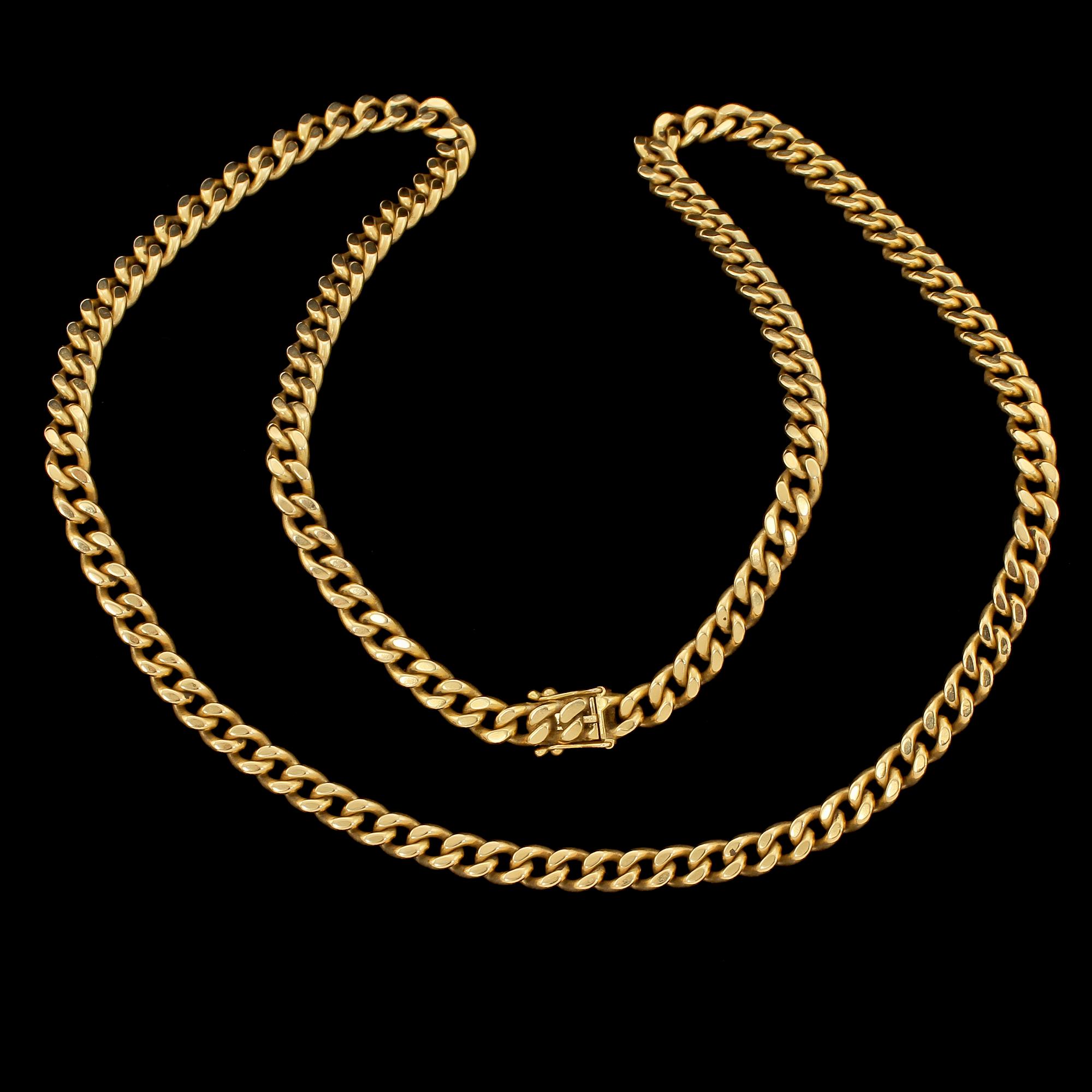 HALSKEDJA, 18k guld, J Martin Johansson, Göteborg, 1991. Vikt 86 g.