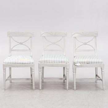Chairs, 3 pcs, Gustavian style, circa 1800.