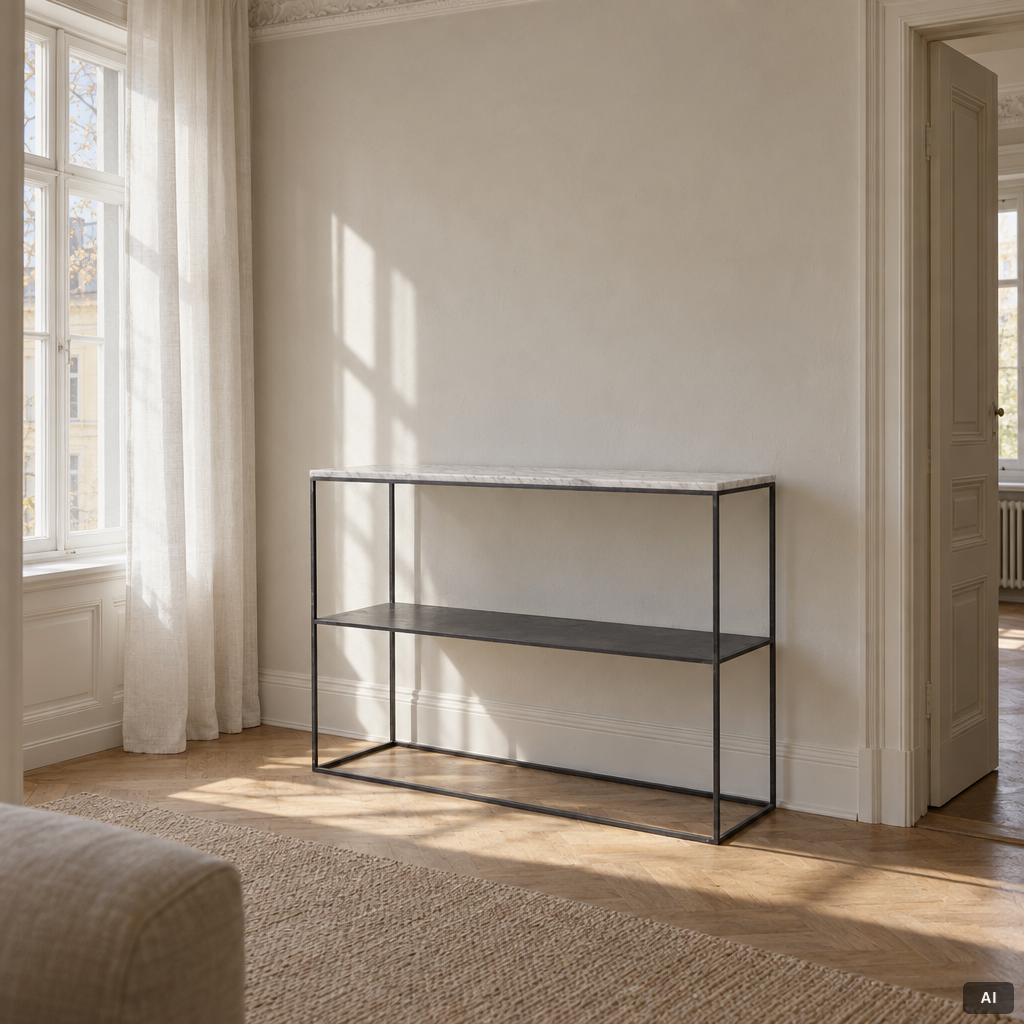 A contemporary sideboard.