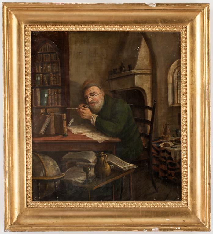 OKÄND KONSTNÄR, olja på duk, ej signerad 1800-tal.