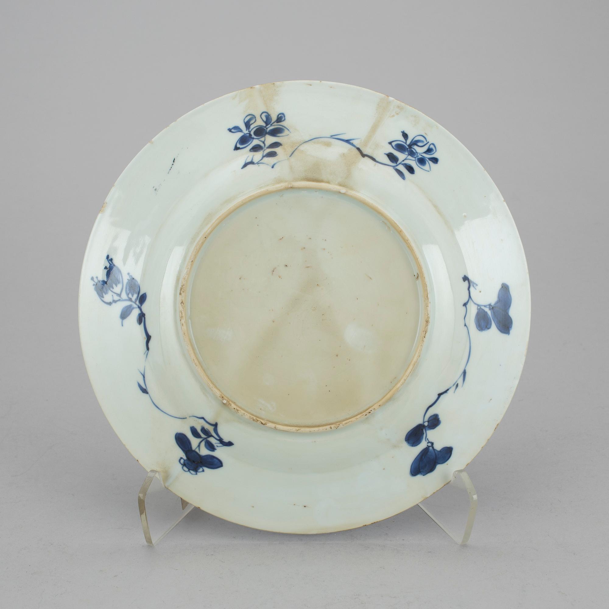 TALLRIK, porslin, Qingdynastin, Kangxi (1662-1722).