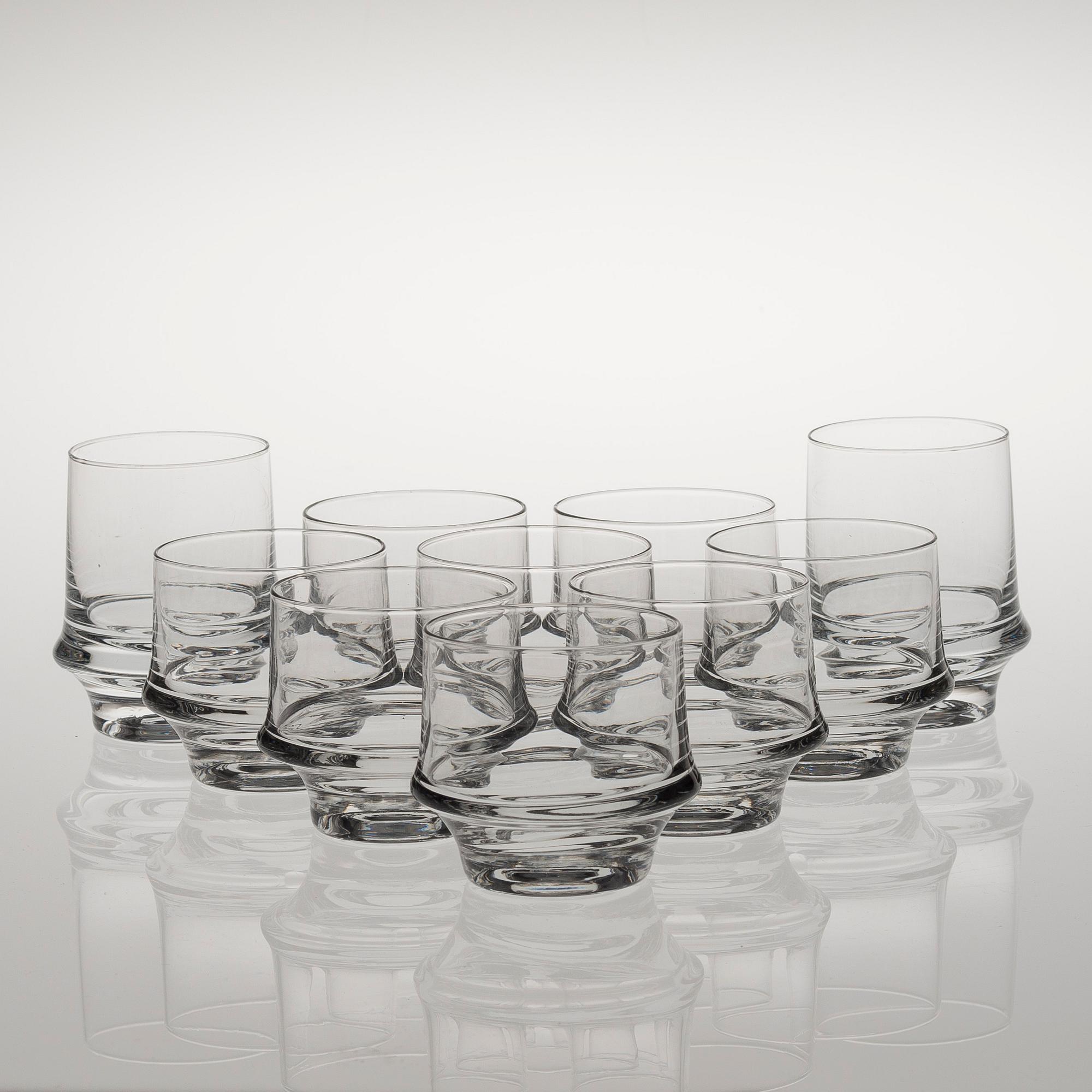 TAPIO WIRKKALA, glas, 10 st, "Marski", Iittala, 1900-talets slut.