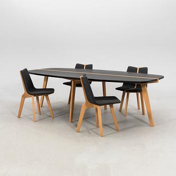 Alfredo Häberli, dining set 5 pcs "Aki" Fredericia Furniture Denmark, contemporary.