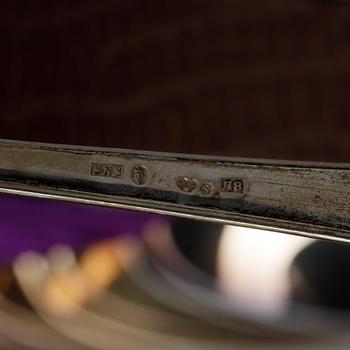 MATSKEDAR, 12 st, silver, "Haga", Skandia Silver & Nysilver AB, 1934-37. Tot ca 720 gram.