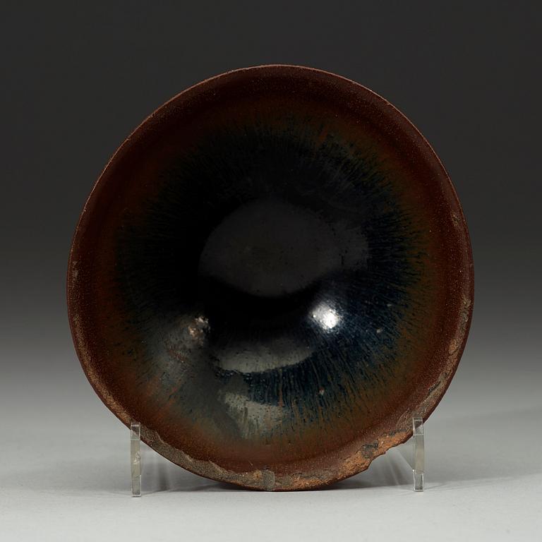 A 'Jian' 'hares-fur' tea bowl, Song Dynasty (960-1279).