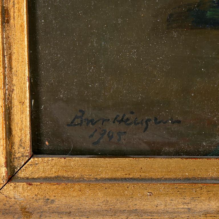 BROR GUSTAF HILLGREN, olja på pannå, signerad och daterad 1945.
