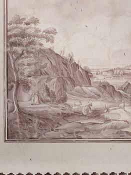 Tebord, med fajansbricka, Stockholmsarbete, 1700-talets slut, Gustavianskt.