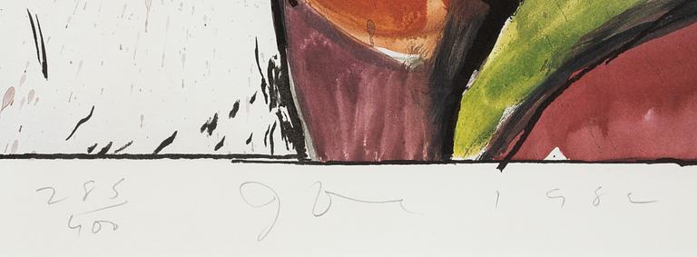 Jim Dine, färglitografi, 1985, signerad 285/400.