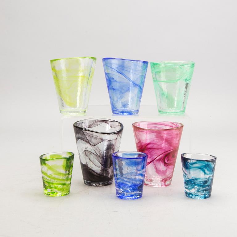 Ulrica Hydman-Vallien, servis 43 dlr "Mine - Nobody else's" Kosta Boda sent 1900-tal glas.