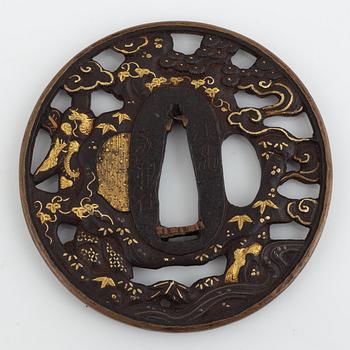 Tsuba, mei, Japan, Edo period.