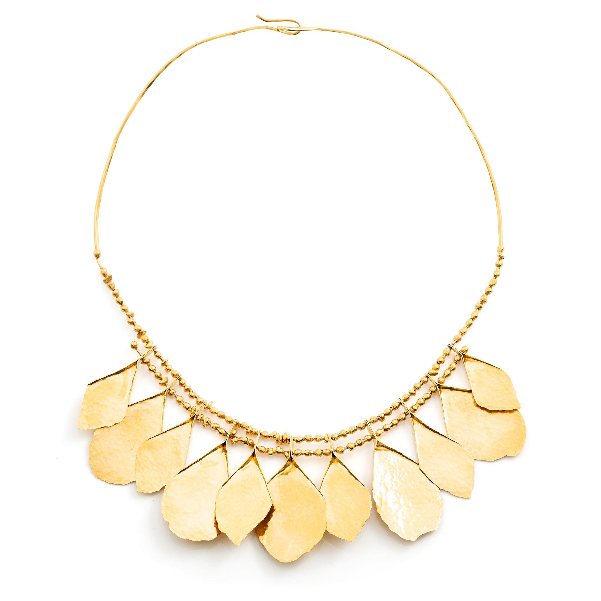 Tapio Wirkkala, collier "Koivunlehvä", 18K guld.
