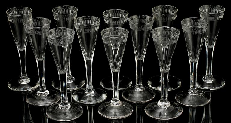 CHAMPAGNESTRUTAR, 12 st, glas, 1900-tal.