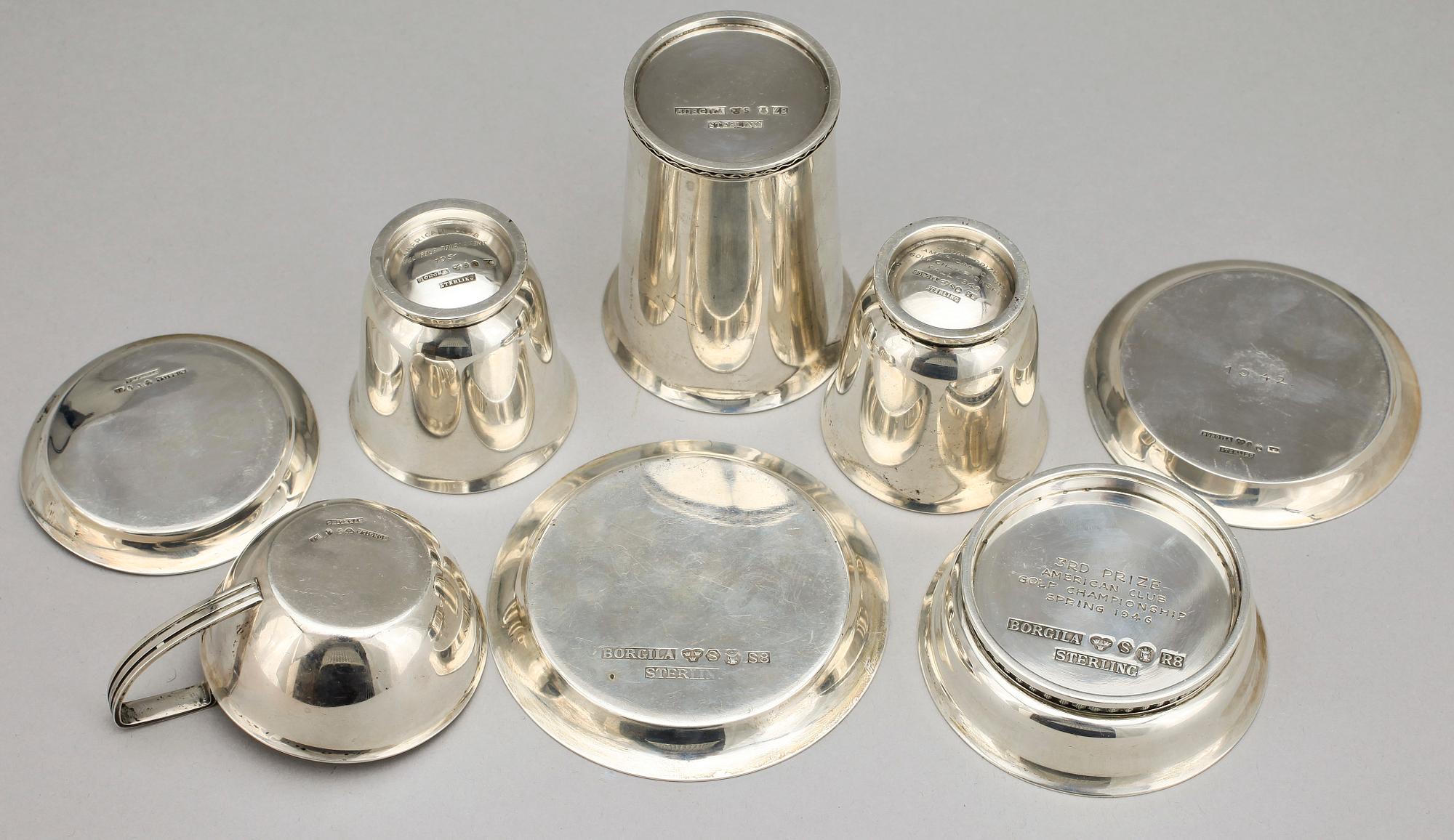 PARTI SILVER, Atelje Borgila, Stockholm, 1900-tal. Totalvikt 443 g.