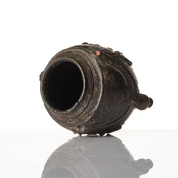 A tripod bronze censer, Yuan/Ming Dynasty.