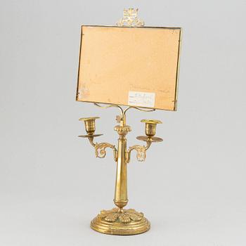 A bronze empire lithofany holder, first half of the 19th century.