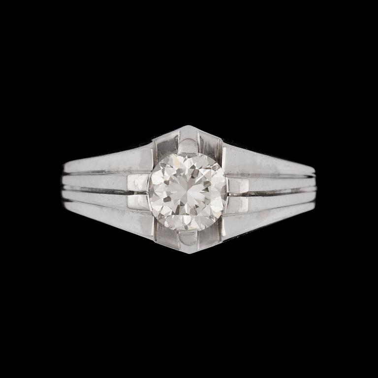 RING, briljantslipad diamant, ca 1 ct. Kvalitet ca I/VS.
